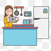 Kitchen technology png illustration, transparent background