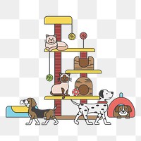 Pet shop png illustration, transparent background