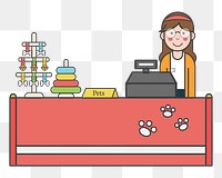 Pet shop png illustration, transparent background