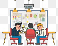 Meeting png illustration, transparent background