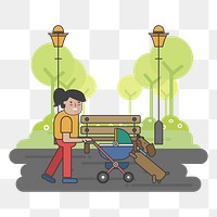 Park png illustration, transparent background