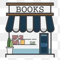 Book shop png illustration, transparent background