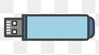 PNG  USB device illustration sticker, transparent background
