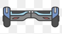 PNG  hover board illustration sticker, transparent background