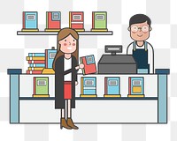 Book store png illustration, transparent background