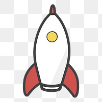 PNG  rocket ship icon illustration sticker, transparent background