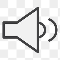 PNG  volume icon illustration sticker, transparent background