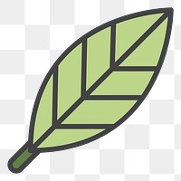 PNG Leaf environmental illustration sticker, transparent background