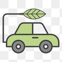 PNG Biofuel car environmental illustration sticker, transparent background