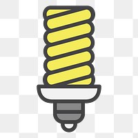 PNG Twisted light bulb illustration sticker, transparent background