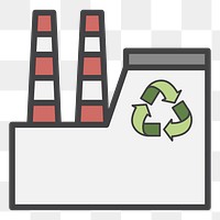 PNG Eco power plant illustration sticker, transparent background