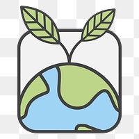 PNG Grow plant illustration sticker, transparent background