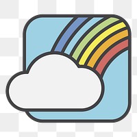 PNG rainbow illustration sticker, transparent background