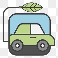 PNG Biofuel car illustration sticker, transparent background