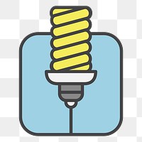 PNG Light bulb illustration sticker, transparent background