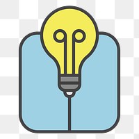 PNG Light bulb illustration sticker, transparent background