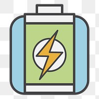 PNG Energy battery illustration sticker, transparent background