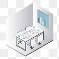 Meeting room png illustration, transparent background