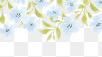 Flower border png element, transparent background