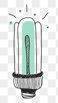 Light bulb png illustration, transparent background