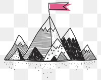 Mountains png illustration, transparent background