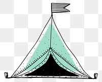 Camping tent png illustration, transparent background