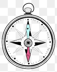 Compass png illustration, transparent background