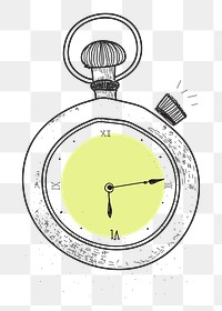 Pocket watch png illustration, transparent background