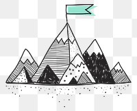 Mountains png illustration, transparent background