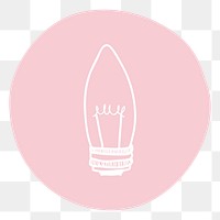 Light bulb png badge illustration, transparent background