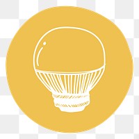 Light bulb png badge illustration, transparent background