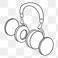  Png headphones 3D icon, transparent background