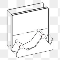  Png data analysis 3D icon, transparent background