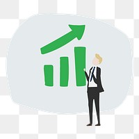 Business growth png illustration, transparent background