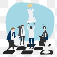 Business chess png illustration, transparent background