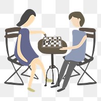 Chess game png illustration, transparent background