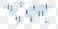 Global network png illustration, transparent background