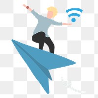 Wifi connection png illustration, transparent background