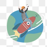 Rocket png illustration, transparent background