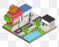Town png illustration, transparent background