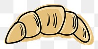  Png croissant illustration sticker, transparent background