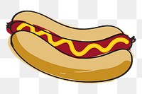  Png hotdog illustration sticker, transparent background