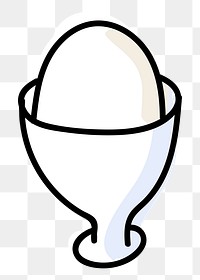  Png boiled egg illustration sticker, transparent background