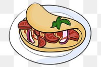  Png tomato omelette illustration sticker, transparent background