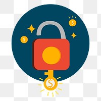 PNG Business unlock illustration sticker, transparent background