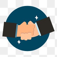PNG Business partners illustration sticker, transparent background
