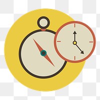 PNG Time management illustration sticker, transparent background