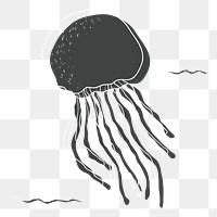 Jellyfish png illustration, transparent background