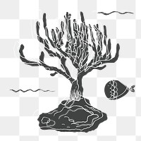 Coral reef png illustration, transparent background