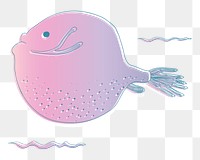 Pink fish png illustration, transparent background